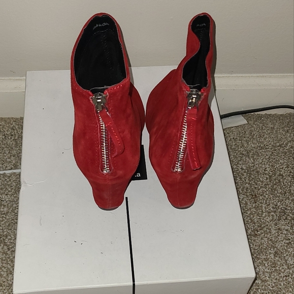 Dolce Vita Beryl Red Suede Wedge Boot Dolce Vita - Picture 3 of 6